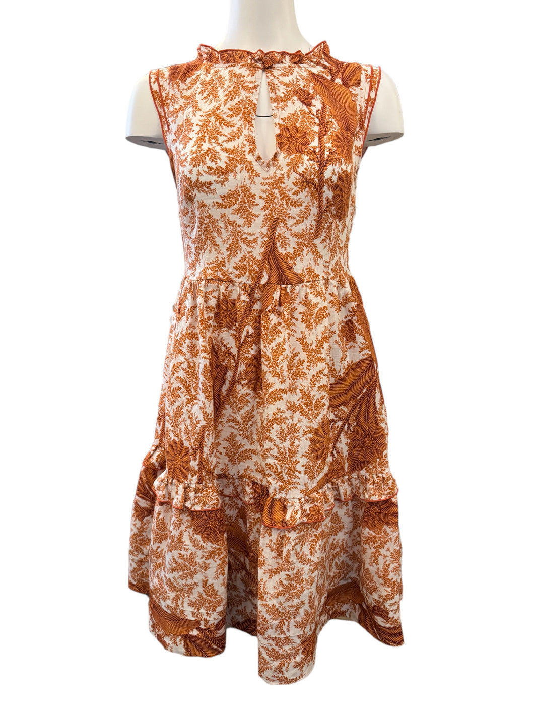 Purotatto Sleeveless Dress Burnt Orange