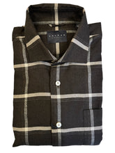 Load image into Gallery viewer, Calder Shirt Brushed Flannel Twill Smoke Black
