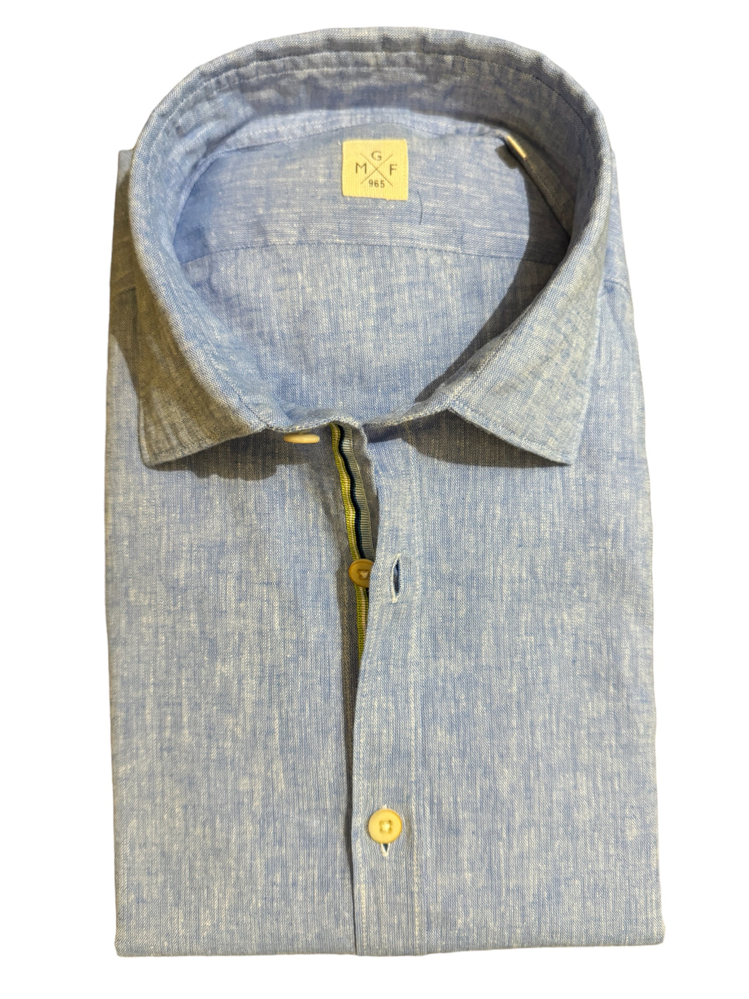 GMF 965 SS Linen/Cotton Shirt Sky Blue