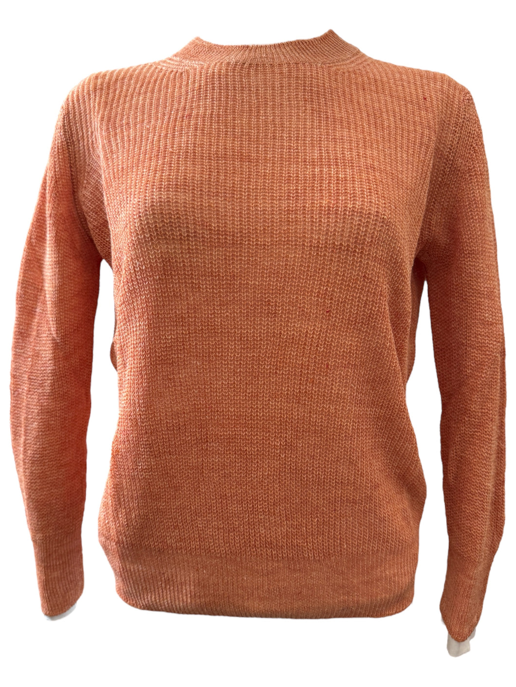 Gran Sasso Women's Linen Crewneck Sweater Apricot
