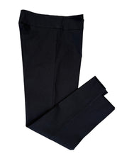 Load image into Gallery viewer, E&amp;F Step Hem Ankle Pant Black Pique
