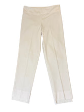Load image into Gallery viewer, E&amp;F Step Hem Ankle Pant White Pique
