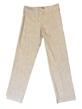 Load image into Gallery viewer, E&amp;F Step Hem Ankle Pant Tan/White
