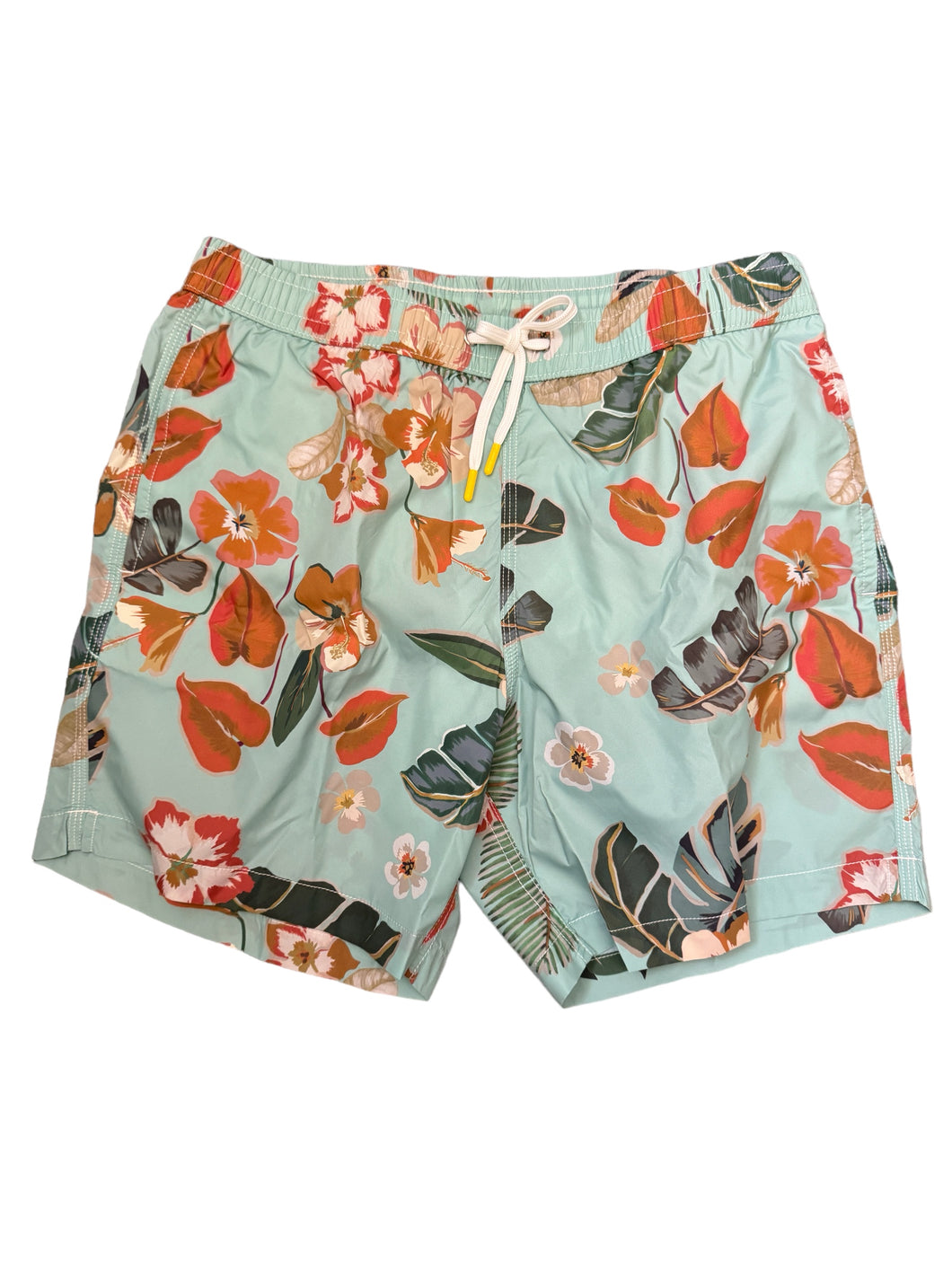 Hartford Swim Shorts Aqua Hibiscus