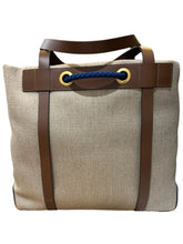 Load image into Gallery viewer, Mismo Lakeside Travel Tote Grand Herringbone/Cuoio
