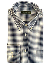 Load image into Gallery viewer, T&amp;V Classic Cotton Twill BD Shirt in Navy/Green Check
