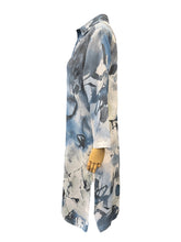 Load image into Gallery viewer, VLTS Linen Shirt Dress Blue Watercolor
