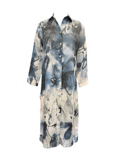 Load image into Gallery viewer, VLTS Linen Shirt Dress Blue Watercolor
