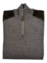 Load image into Gallery viewer, Paul &amp; Shark Wool knit 1/4 Zip Grey Sweater
