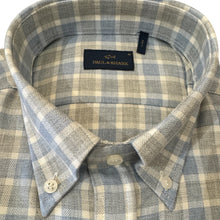 Load image into Gallery viewer, Paul &amp; Shark Cotton Flannel Blue/Beige Check Shirt
