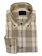 Load image into Gallery viewer, Calder Shirt Luxe Melange Exploded Graph Check - Olive
