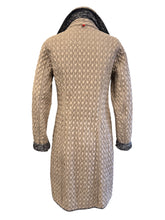 Load image into Gallery viewer, Landi Reversible Quilted Coat Black&amp;White Tweed Look
