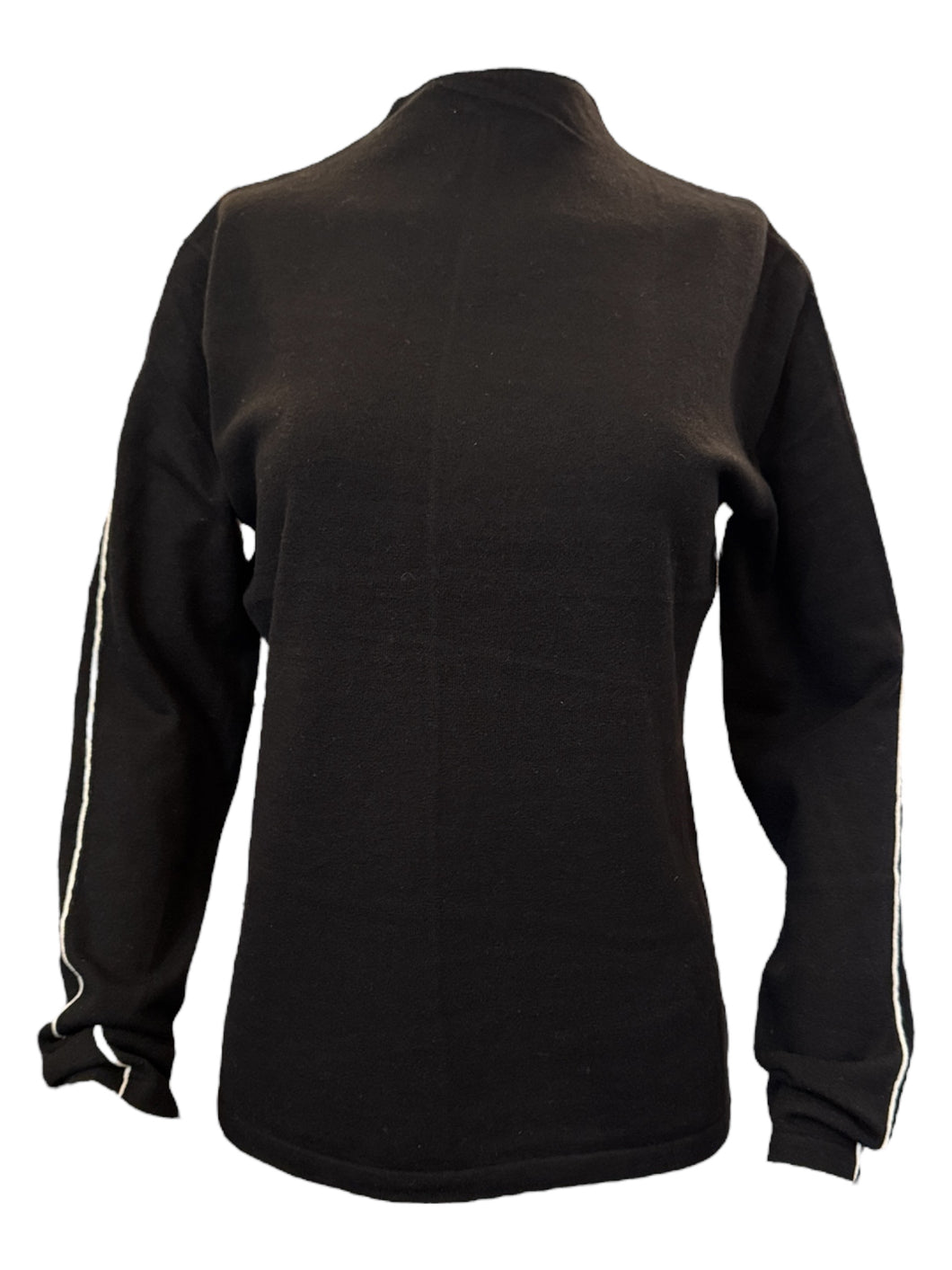 Vilagallo Knitwear High Neck Black w/White Tipping