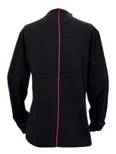Load image into Gallery viewer, Vilagallo Knitwear High Neck Black w/White Tipping
