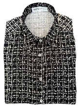 Load image into Gallery viewer, VLTS Viscose Blouse Thatch Print Black
