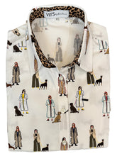 Load image into Gallery viewer, VLTS Cotton Stretch Blouse Women w/Dogs
