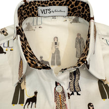 Load image into Gallery viewer, VLTS Cotton Stretch Blouse Women w/Dogs
