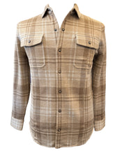 Load image into Gallery viewer, Peter Millar Sweater Shirt Jacket Tan Plaid
