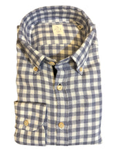 Load image into Gallery viewer, GMF 965 Merino Wool Blend Shirt Light Blue Gingham
