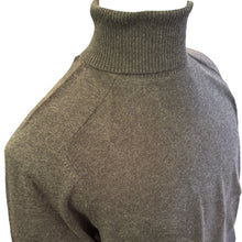 Load image into Gallery viewer, Alan Paine Textured Argyle Turtle Neck Charcoal
