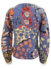 Load image into Gallery viewer, Aldo Martins Knit Tailored Jacket Blue Floral
