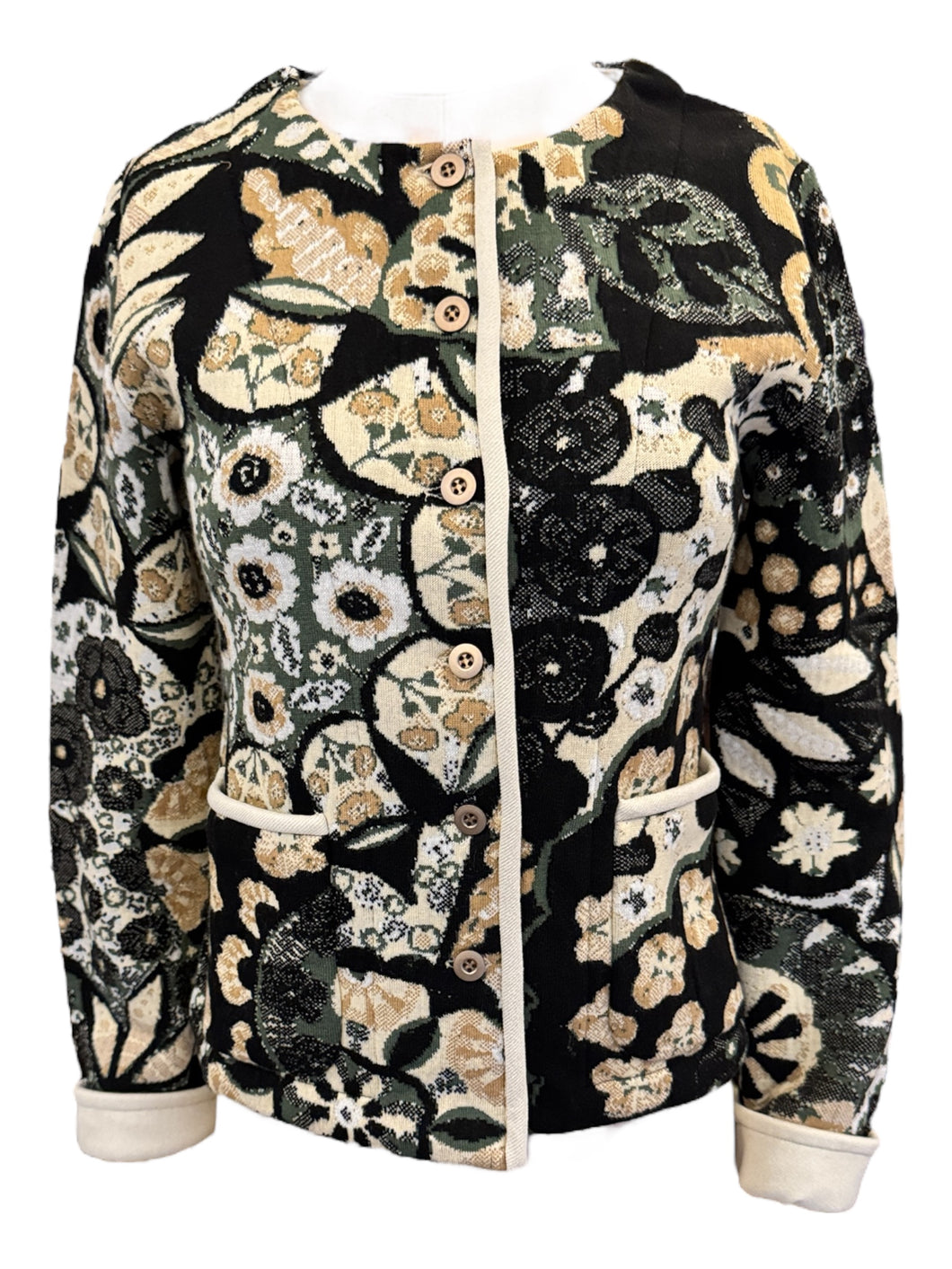 Aldo Martins Knit Tailored Jacket Black and Tan