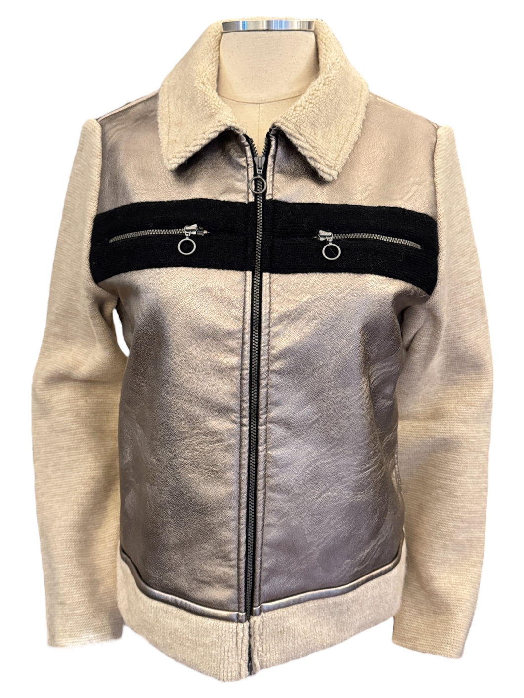 Aldo Martins Hybrid Fleece and Metallic Bomber