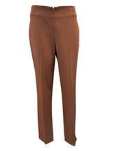 Load image into Gallery viewer, E&amp;F Front Zip Ankle Pant Brown
