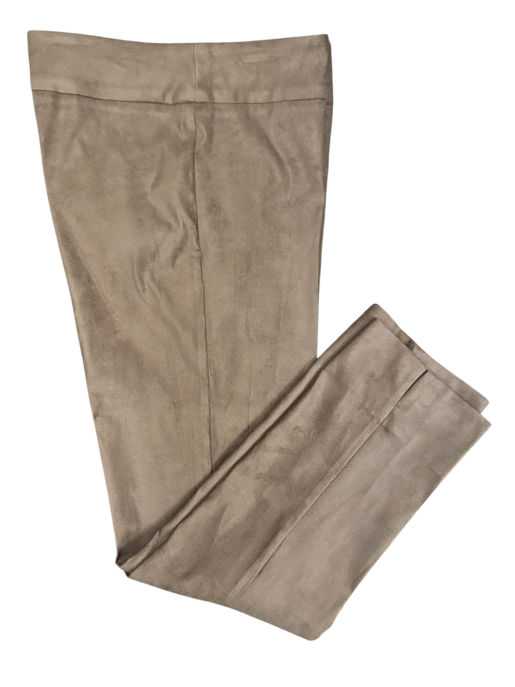 E&F Double Slit Ankle Pant Faux Suede Taupe