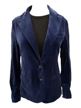 Load image into Gallery viewer, GoodMatch Cotton Velvet Stretch Blazer Deep Blue
