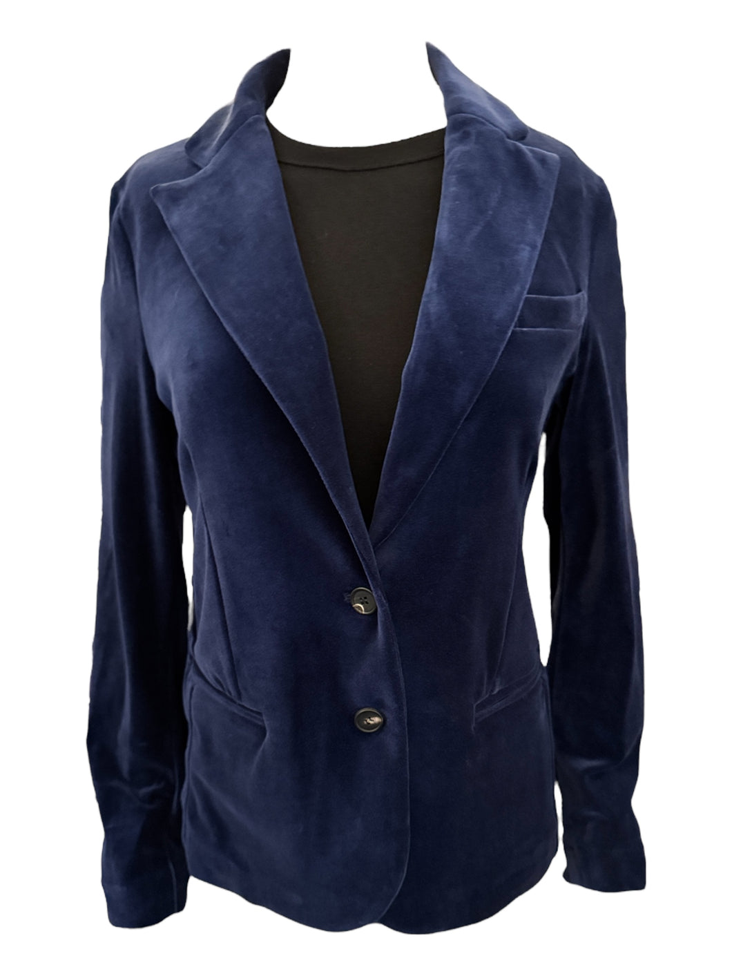 GoodMatch Cotton Velvet Stretch Blazer Deep Blue