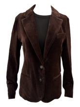 Load image into Gallery viewer, GoodMatch Cotton Velvet Stretch Blazer Chocolate
