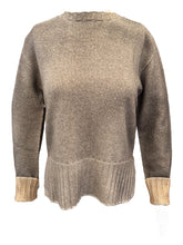 Load image into Gallery viewer, Arovescio Double Dyed Merino Wool Crewneck Sweater Cocoa
