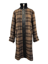 Load image into Gallery viewer, Adroit Lorie Plaid Knit Coat Cafe Mousse
