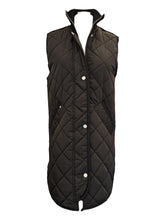 Load image into Gallery viewer, Adroit Destiny Long Quilted Vest w/Side Zipper - Black

