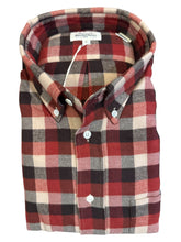 Load image into Gallery viewer, Hartford Brushed Cotton Shirt Red/Black Check
