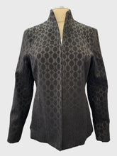 Load image into Gallery viewer, E&amp;F Shaped Jacket Black Geo Texture
