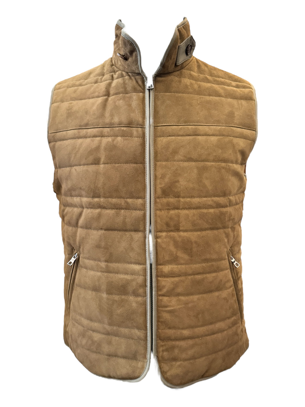 Waterville Theo Faux Suede Vest Camel