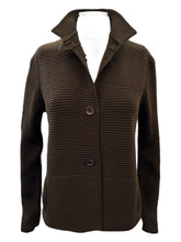 Load image into Gallery viewer, Hubert Gasser Ottoman Stich Cardigan Jacket - Dk. Brown
