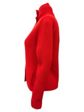 Load image into Gallery viewer, Hubert Gasser Ottoman Stitch Cardigan Jacket - Red
