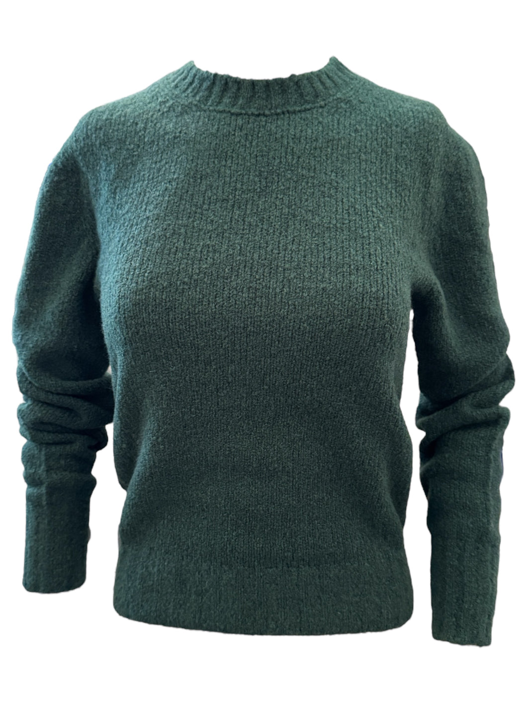 Scaglione Merino Wool Blend Crewneck Sweater Green