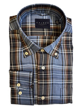 Load image into Gallery viewer, Calder Shirt Luxe Melange Multi Color Twill Plaid Denim
