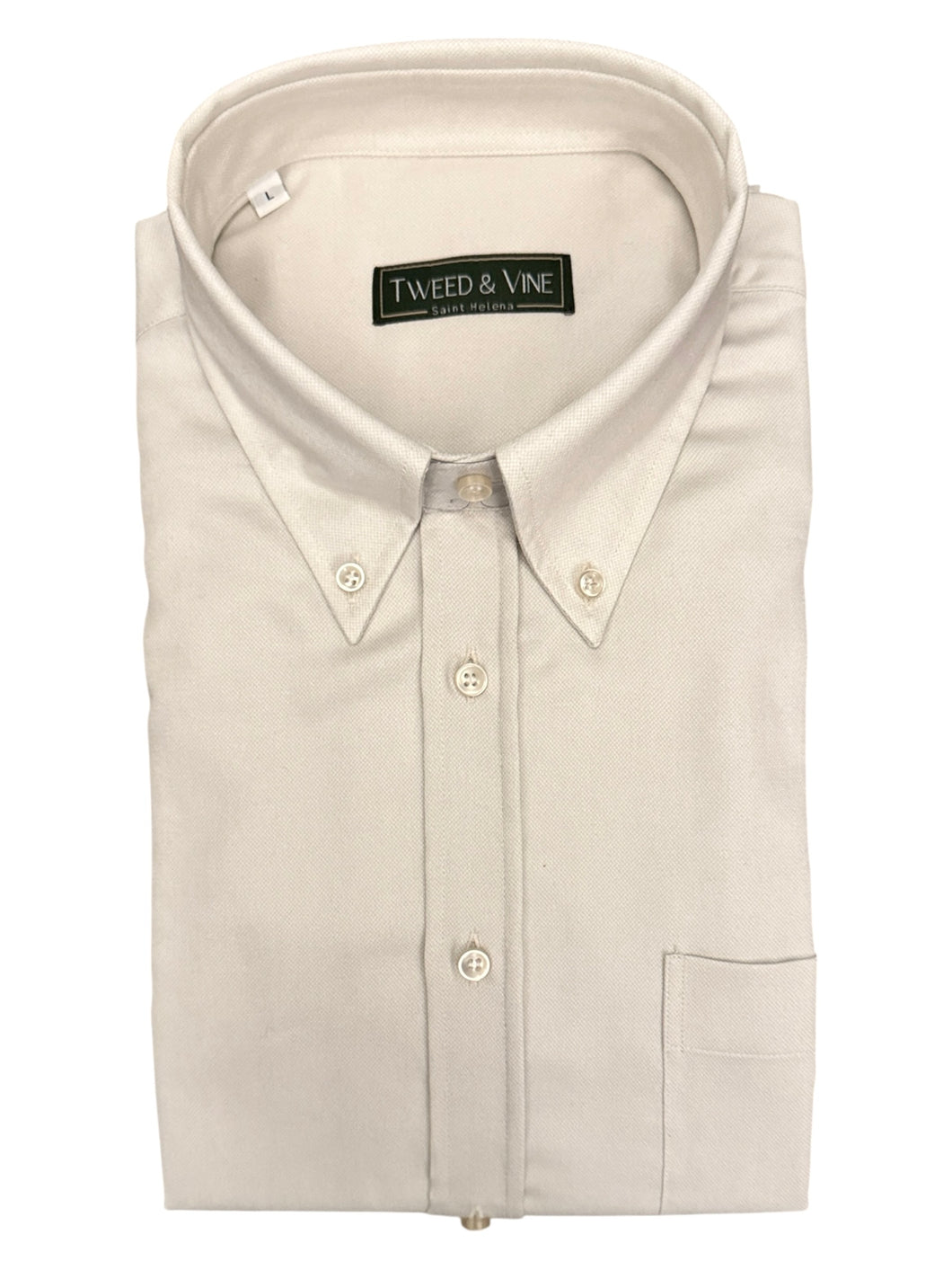T&V Classic BD Shirt in Brushed Oxford Cloth Ivory