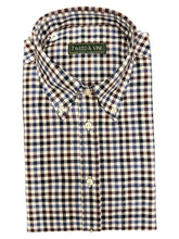Load image into Gallery viewer, T&amp;V Classic BD Shirt Blue/Burg/Navy Cotton Check
