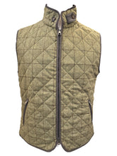 Load image into Gallery viewer, Waterville Theo Wool Tweed Windowpane Vest Olive
