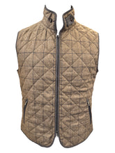 Load image into Gallery viewer, Waterville Theo Wool Tweed Windowpane Vest Brown
