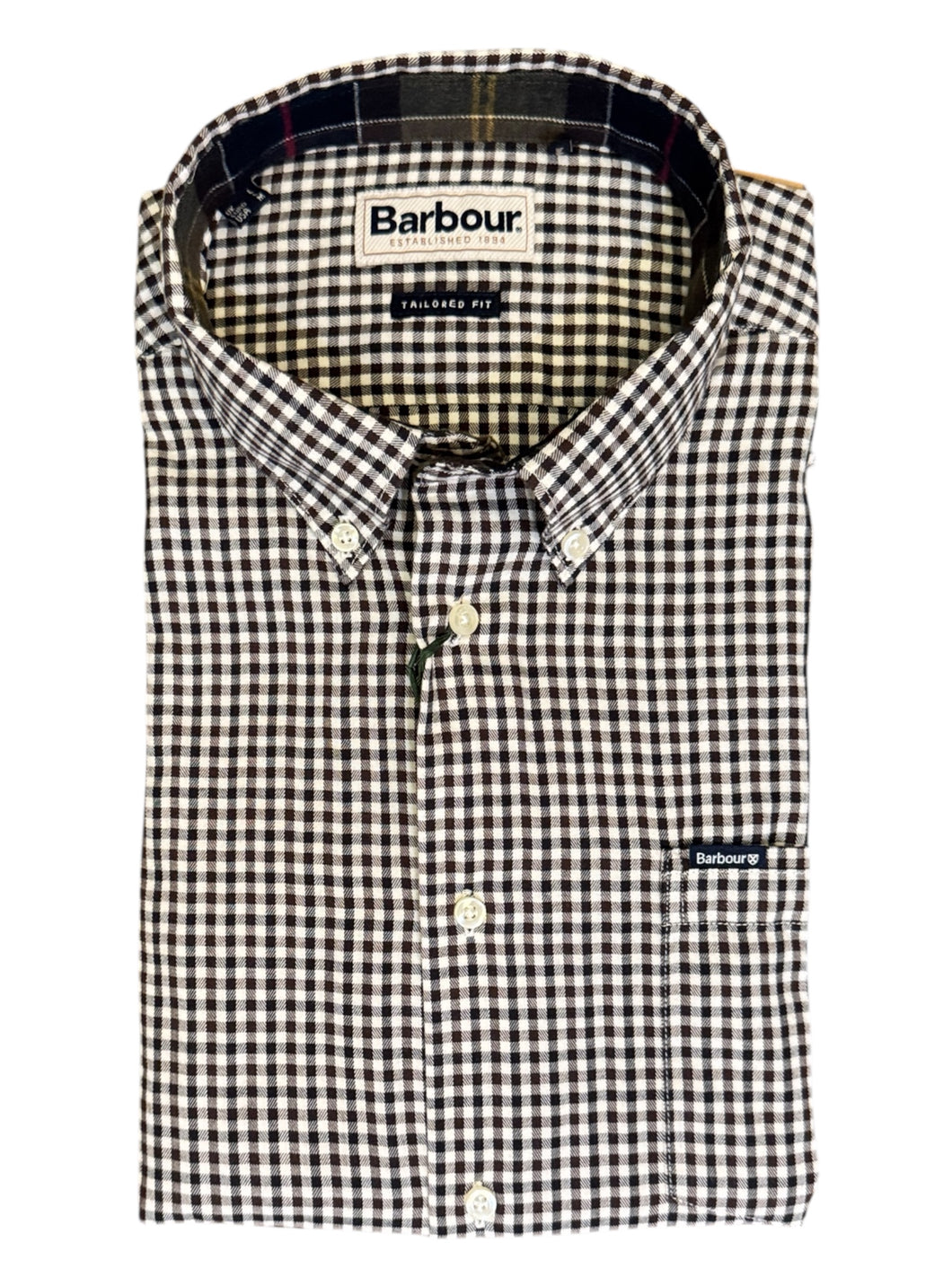 Barbour Padshaw Tailored LS Shirt Dark Olive