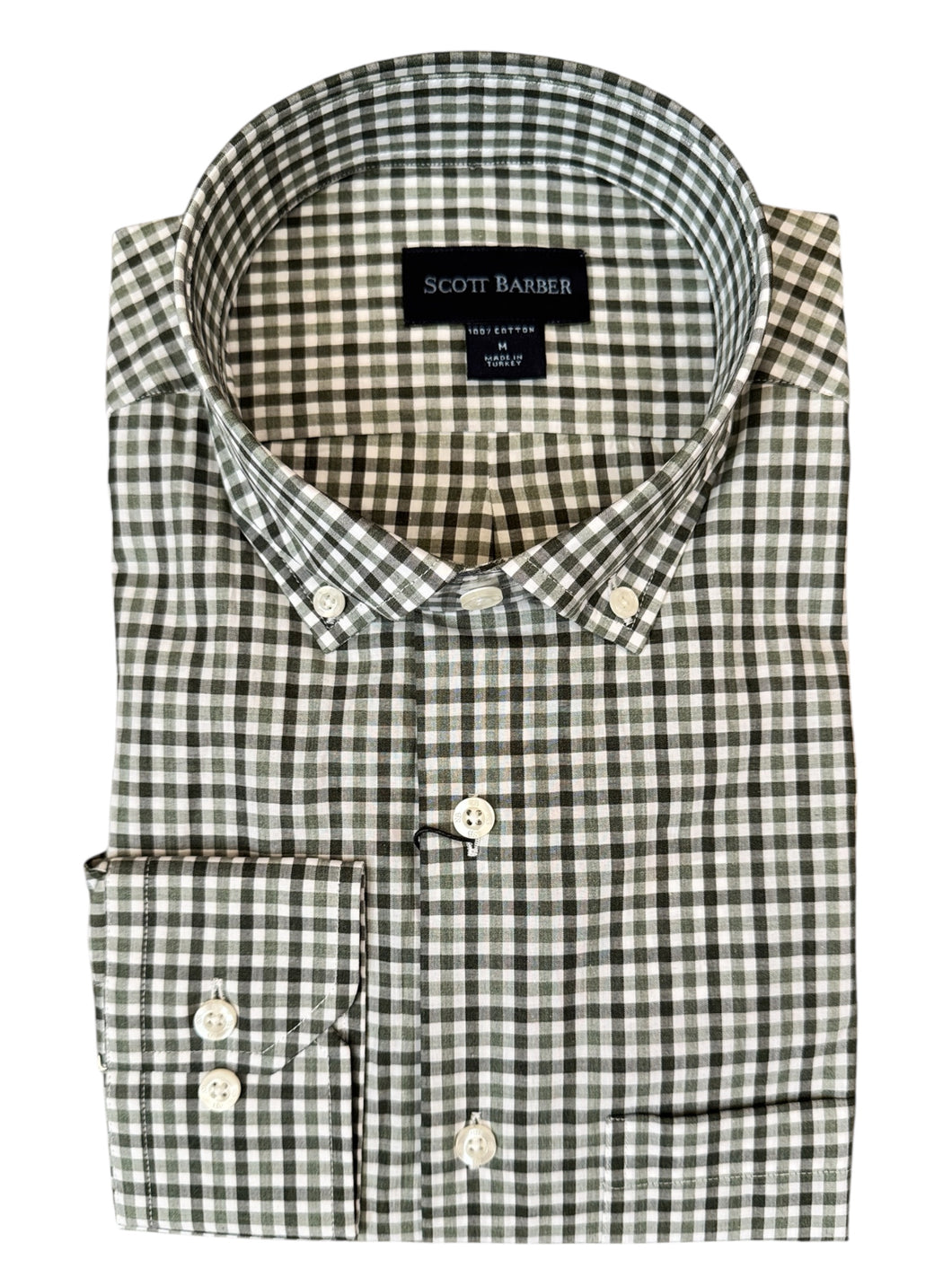 Scott Barber Organic Cotton Gingham Sage