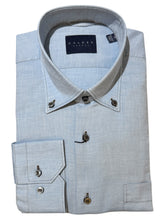 Load image into Gallery viewer, Calder Shirt Luxe Melange Solid Twill Turquoise
