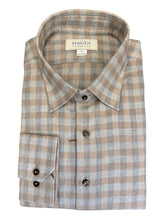 Load image into Gallery viewer, Hagen Shirt Brushed Cotton Gingham Brown/Blue
